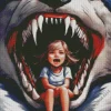 Girl And Wolf Anime Art Diamond Painting