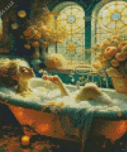 Girl In Bathtub Diamond Painting