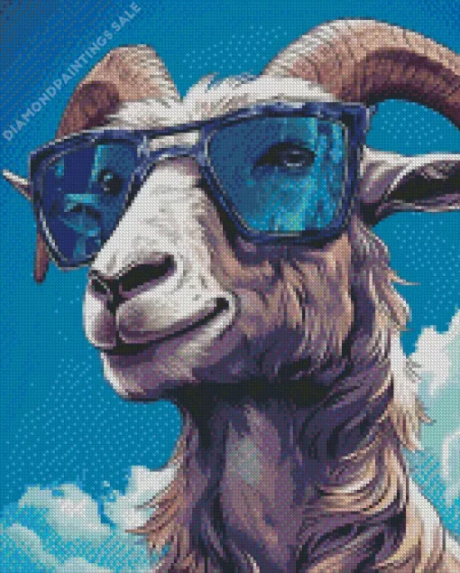 Goat Goggles Art Diamond Painting