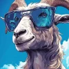 Goat Goggles Art Diamond Painting