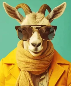 Goat With Sunglasses Diamond Painting