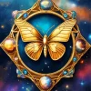 Golden Fantasy Butterfly Art Diamond Painting