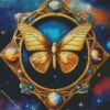 Golden Fantasy Butterfly Art Diamond Painting