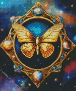Golden Fantasy Butterfly Art Diamond Painting