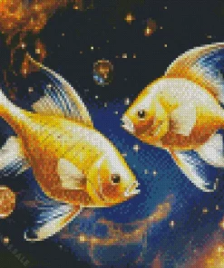 Golden Galaxy Fish Diamond Painting
