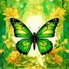Green Butterfly Diamond Painting