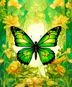 Green Butterfly Diamond Painting