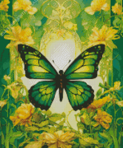 Green Butterfly Diamond Painting
