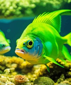 Green Fish Diamond Painting