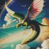 Green Flying Dragon Diamond Painting