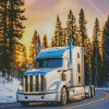 Grey Semi Truck Diamond Painting