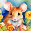 Guinea Pig Flower Diamond Painting