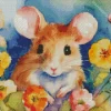 Guinea Pig Flower Diamond Painting