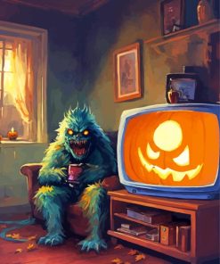 Halloween Green Monster Diamond Painting
