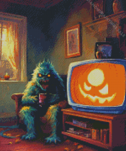 Halloween Green Monster Diamond Painting