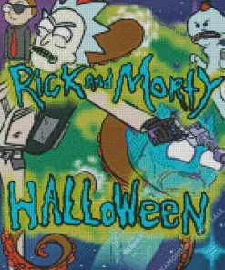 Halloween Rick And Morty Diamond Painting