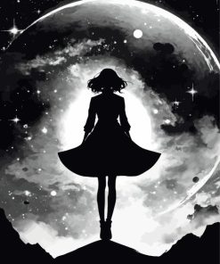 Inner Cosmos Female Silhouette Diamond Painting