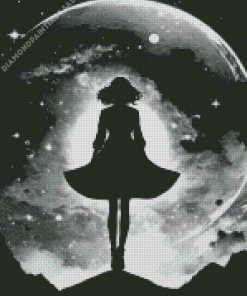 Inner Cosmos Female Silhouette Diamond Painting