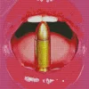 Lips Biting Bullet Diamond Painting