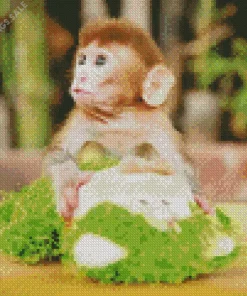 Lovely Baby Monkey Diamond Painting