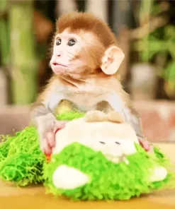 Lovely Baby Monkey Diamond Painting