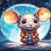 Moon And Mouse Diamond Painting