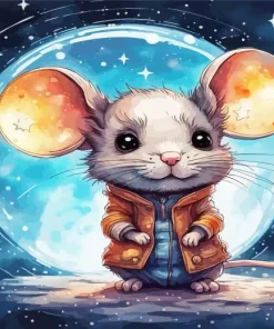 Moon And Mouse Diamond Painting
