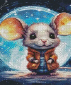 Moon And Mouse Diamond Painting