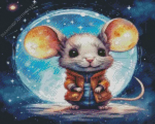 Moon And Mouse Diamond Painting