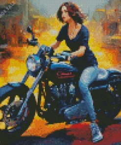 Motocross Girl Art Diamond Painting