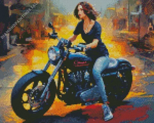 Motocross Girl Art Diamond Painting