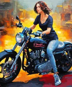 Motocross Girl Art Diamond Painting