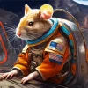 Mouse In Space Station Diamond Painting