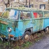Old Blue VW Van Diamond Painting