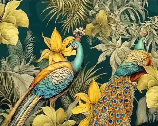 Peacock Couple Diamond Painting