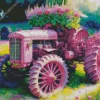 Pink Tractor Diamond Painting