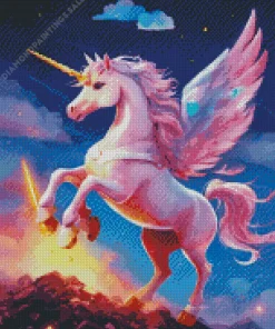 Pink Unicorn Diamond Painting