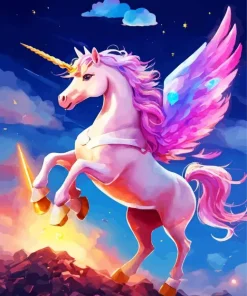 Pink Unicorn Diamond Painting