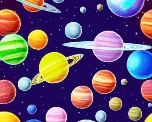 Planets Art Diamond Painting