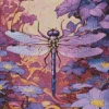 Purple Dragonfly Diamond Painting