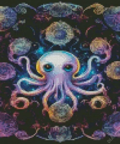 Purple Ghost Octopus Art Diamond Painting