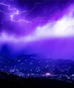 Purple Lightning Diamond Painting