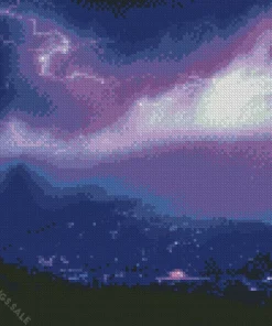 Purple Lightning Diamond Painting