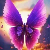 Purple Monarch Butterfly Diamond Painting