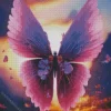 Purple Monarch Butterfly Diamond Painting