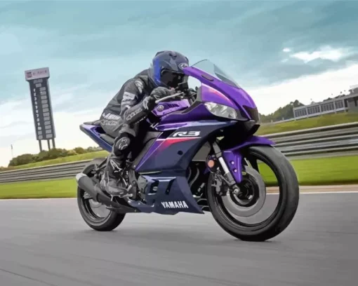 Purple Motorcycle Diamond Painting