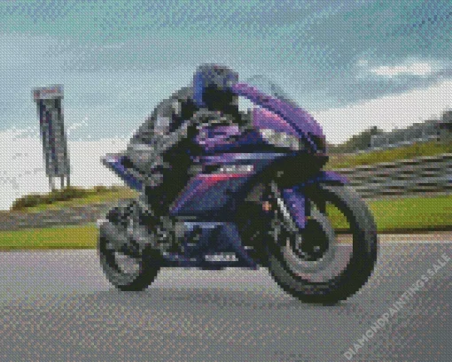 Purple Motorcycle Diamond Painting