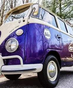 Purple Volkswagen Bus Diamond Painting