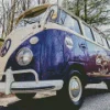 Purple Volkswagen Bus Diamond Painting