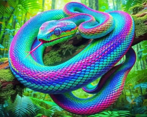 Rainbow Snake Diamond Painting